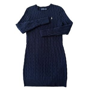 Polo Ralph Lauren Cable Knit Dress Navy Blue M